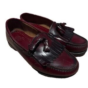 GH Bass Weejuns Loafer Kilt Tassle Mens Size 7.5 Oxblood